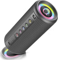 Portable Speaker with Stereo Sound Bass, Waterproof, Dual Bass Speakers, Bluetooth Speaker Led Function, Built-in Microphone