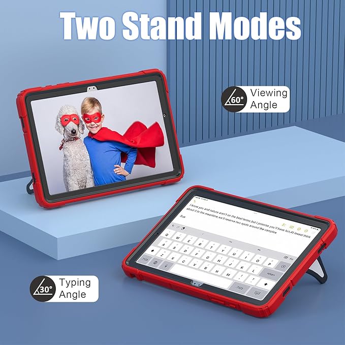 AKABEILA Compatible with Samsung Galaxy Tab A9 Plus 11 inch (SM-X216B)(2023) Tablet Case，Lightweight Shockproof Rugged Protective Cover with Kickstand for Kids Children Boys Babies Red Black