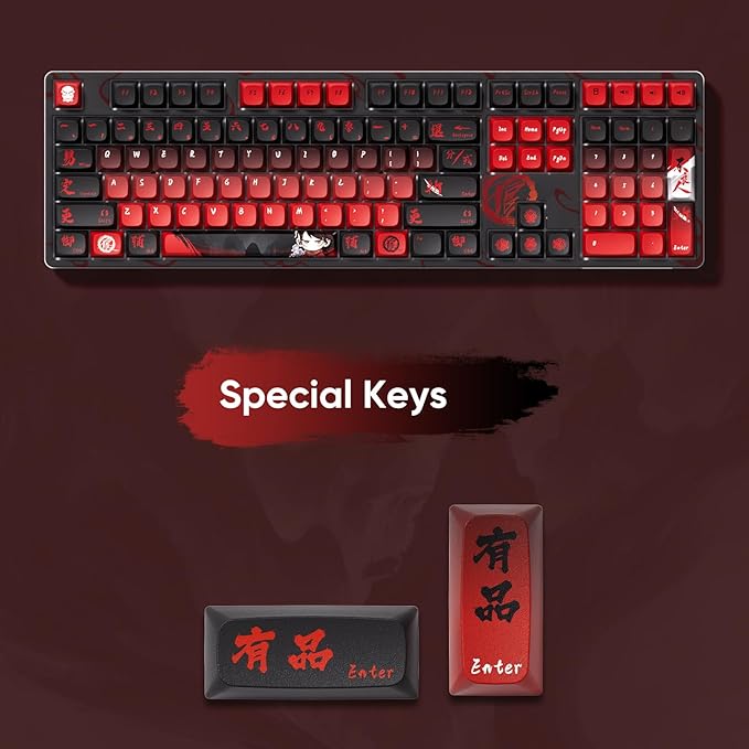 Akko Wireless Gaming Keyboard The Degenerate 5108B Plus Hot-Swappable Tri-Mode Mechanical Keyboard RGB Backlight, Piano Pre Lubed Switch