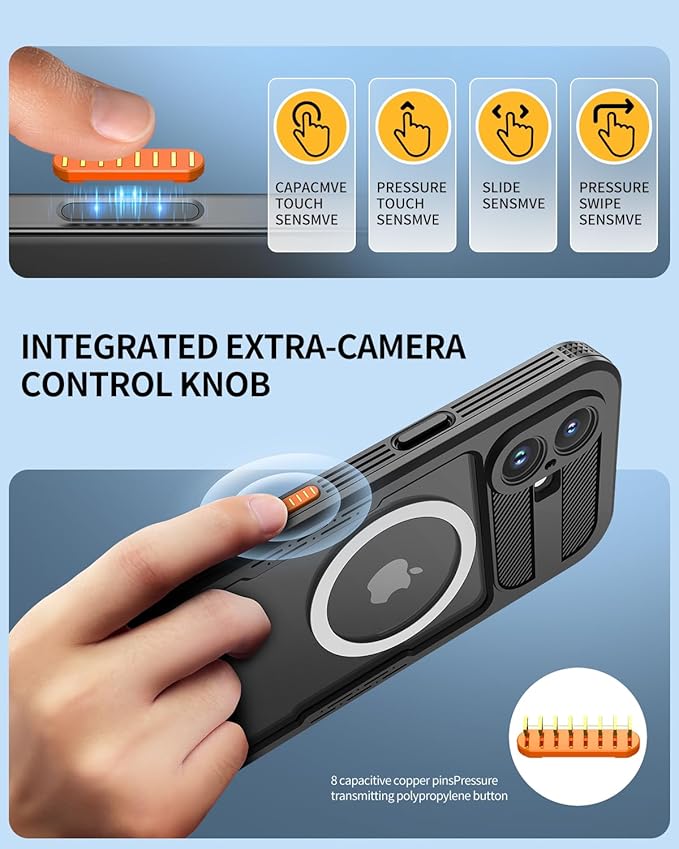 Lanhiem Magnetic for iPhone 17 Case, IP68 Waterproof Dustproof Case, [Compatible with Magsafe] [Built-in Screen Protector] Full Body Heavy Duty Rugged Phone Cover 6.3 inch, Black/Clear