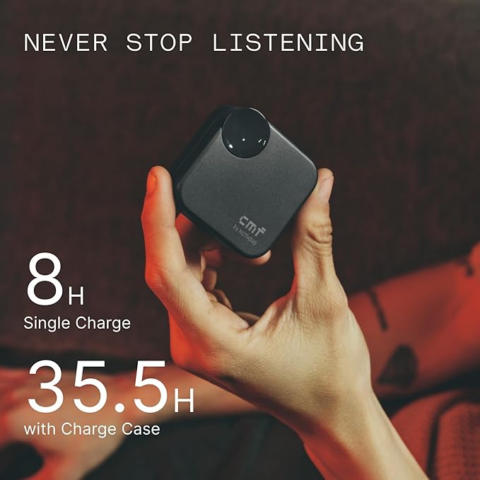CMF Buds 2a Wireless Earbuds Active Noise Cancelling 42dB Hybrid ANC Bluetooth Headphones, 12.4mm Dynamic Driver for Big Bass, 4 Mic Clear Call, Sport Ear Buds for iPhone, Android, Light Grey