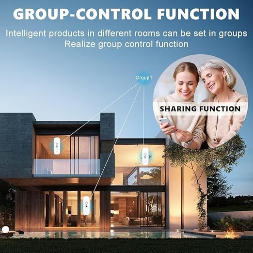WiFi & Bluetooth Temperature and Humidity Monitor,Compatible with Alexa and Google Home,for Home, Baby Rooms,Greenhouses Accessories, Garages, Office 4Pack(No Include Battery)