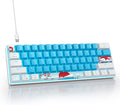 60 Percent Gaming Keyboard Portable 61 Keys Mechanical Keyboard Compact Wired Keyboard RGB Backlit for PC Laptop Gamer(61 Blue/Blue Switch)