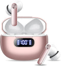 Wekily Wireless Earbuds, Bluetooth 5.3 Headphones LED Power Display, 2025 New Wireless Earphones, 4 ENC Noise Cancelling Mic, HiFi Stereo, 48H Playtime Mini Case IP7 Waterproof for iOS Android