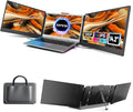 KEFEYA Laptop Screen Extender, 14.2" Portable Triple Monitor for Laptop with Full HD IPS Display, Monitor Extender Compatible with Mac, Windows, Chrome, Fits 13-17 Inch Laptops