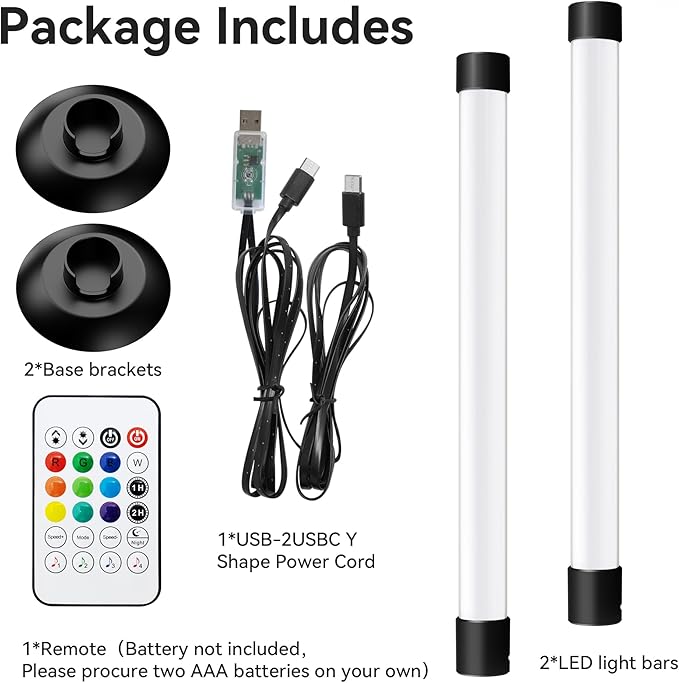 NBBUFF Led Light Bar with Music SynC Color Changing, Led Bar with App & Remote Control, RGB+IC & W Smart RGB Light Bar, USB Powered Led Lights, Dynamic PC Room Monitor Backlight Gaming Accessories