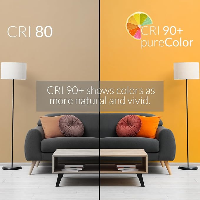 ERIA Colors and White A19 Dimmable CRI 90+ Smart Bulb Works with Hue*, SmartThings, HA, Amazon Echo (4th Gen), Alexa, HA, Google Assistant (2-Pack)