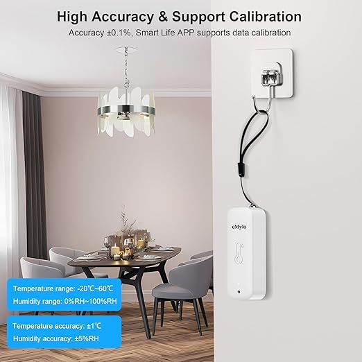 WiFi Thermometer, Humidity Meter with Smart Alert, Data Storage and Calibration, Temperature and Humidity Monitor for Bedroom, Baby Room, Warehouse, Cellar, Greenhouse, White 2 Pack