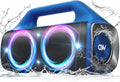 IPX67 Waterproof Bluetooth Speaker:80W(Peak) Loud Outdoor Portable Wireless Party Speakers with LED Lights,20H Playtime,Bluetooth 5.3,Deep Bass & TWS for Pool,Beach
