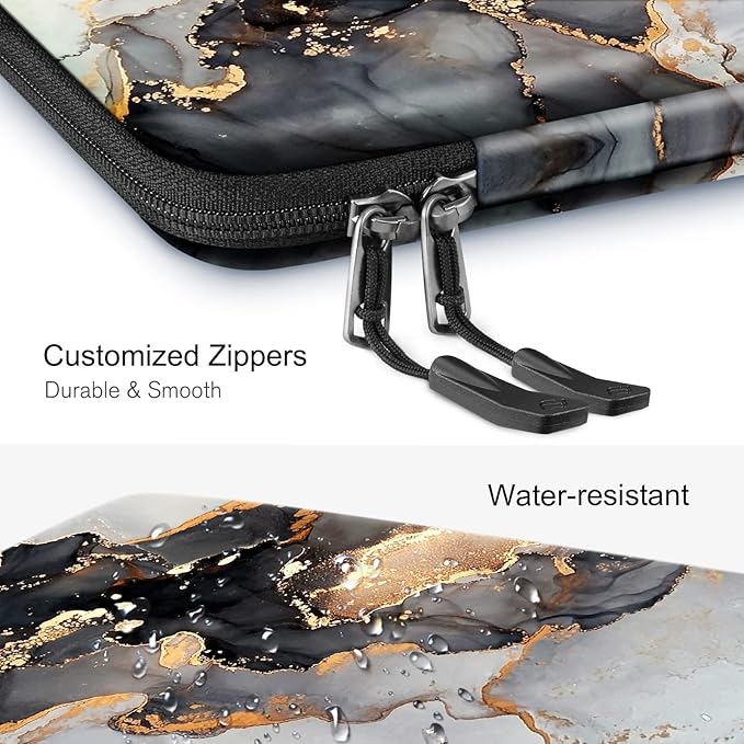 FINPAC Hard Laptop Sleeve Case for MacBook Neo A18 Pro, 13 inch MacBook Air 2026 M5/M4/M3/M2/M1, 14 inch MacBook Pro 2026 M5/M4/M3/M2 Pro/Max, Waterproof Case for Dell, HP, Acer, Cloudy Marble