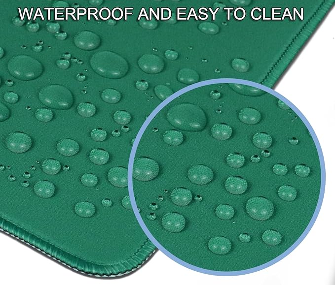 Large Gaming Mouse Pad, XXL Extended Computer Keyboard Mouse Mat with Stitched Edges, 31.5" x 15.7" Non-Slip Waterproof Rubber Base Office Big Long Mousepad for Work, Game, Office, Home, Green