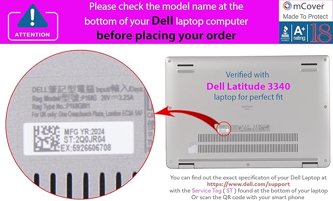 mCover Case ONLY Compatible with 2023-2024 13.3" Dell Latitude 3340 Series Laptop or 2-in-1 Windows Notebook Computer (NOT Fitting Any Other Dell Models) - Aqua
