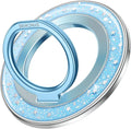 SYNCWIRE Magnetic Phone Ring Holder for MagSafe - Phone Grip Stand with 360° Rotation Finger Ring Kickstand Compatible with iPhone 17 16 15 14 13 12 Pro Max MagSafe Accessories,Frosted Blue