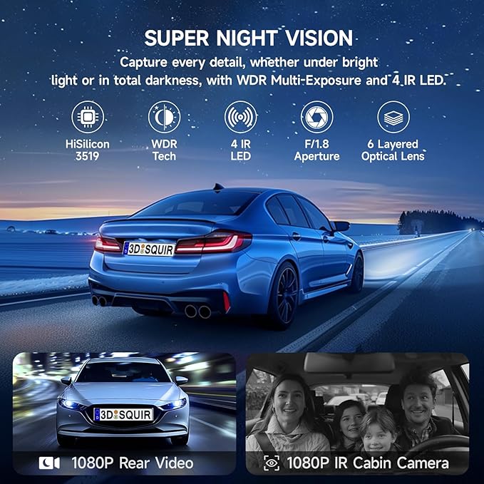 CarPlay Screen for Car Tablet Android Auto Smart Screen for Car, 4K Dash Cam Portable Car Play with 3 Channel Camera,10.26” Wireless Display with FM Radio Stereo Bluetooth 5.2, 32GB TF Card Black