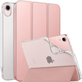MoKo Case Fit New iPad mini 7 (A17 Pro) 2024, iPad mini 6th Generation Case 2021 (8.3-inch), iPad mini 6 Case, Soft TPU Translucent Frosted Back Cover Case for iPad mini 7th, Rose Gold