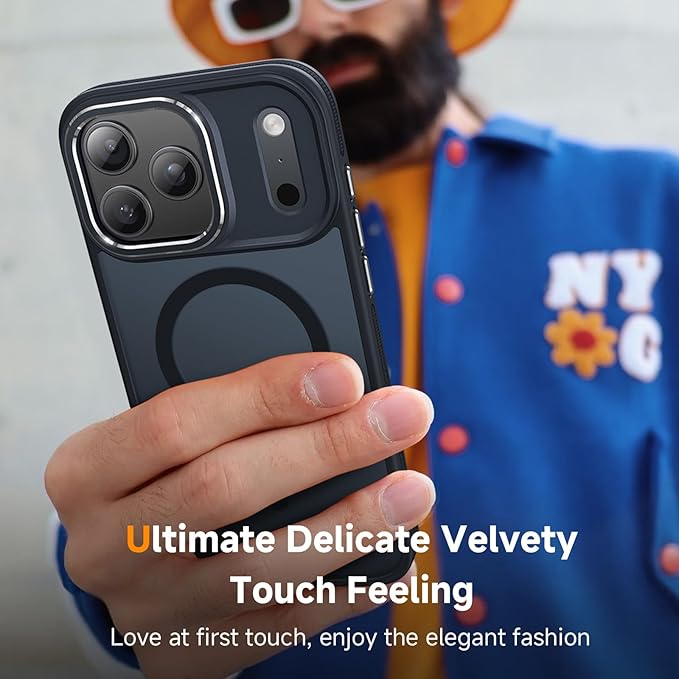 Magnetic 3 in 1 for iPhone 17 Pro Max Case, [Omni-Directional Protection] with 1x Screen Protector + 1x Camera Cover, [Seamless Work with Magsafe] Protective Silm Case for iPhone 17 Pro Max Black