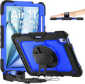timecity Case for iPad Air 11 Inch M4 / M3 / M2 (2026/2025/ 2024), 360° Rotating Stand, Pencil Holder & Wireless Charging, Shockproof with Screen Protector & Shoulder Strap - for Designers, Dark Blue