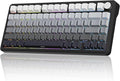M75 Mechanical Keyboard,75% Gasket Hot Swappable,RGB Backlit,Side Printed PBT Keycaps,2.4Ghz/Bluetooth/USB-C Gaming Keyboards (White and Black)
