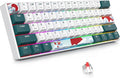 Fogruaden 60% Wireless Mechanical Keyboard, Hot Swappable USB-C Wired/Bluetooth Keyboard with RGB Backlit for Win/Mac, 61 Keys NKRO Gaming Keyboards, Double Shot PBT Keycaps(Red Switch, Forest)