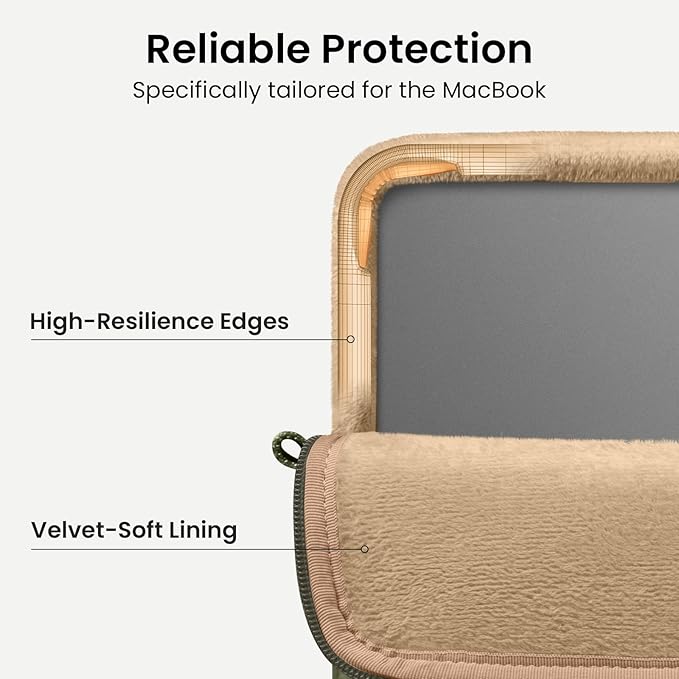 tomtoc 360 Protective Puffy Laptop Sleeve for 13-inch MacBook Air M5/A3449(2026)/M4/M3/M2 A3240 A3113, MacBook Neo A18 & MacBook Pro M2/M1, Quilted Soft Puffer Bag for 13-inch Surface Pro Copilot+PC