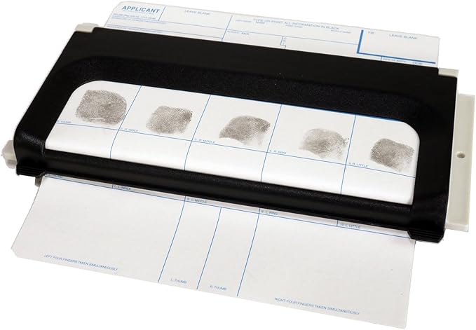 Portable Fingerprint Field Kit, Includes Cardholder, XL Ink Pad, and 500 Correction Tabs