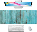 Shabby Wood XL Mouse Pad,Large Mouse Pad Gaming 31.5 x 11.8 in Mouse Mat Desk Pad,Extended Keyboard Mousepad Large Desk Mat with Non-Slip Rubber Base and Stitched Edge for Home Office