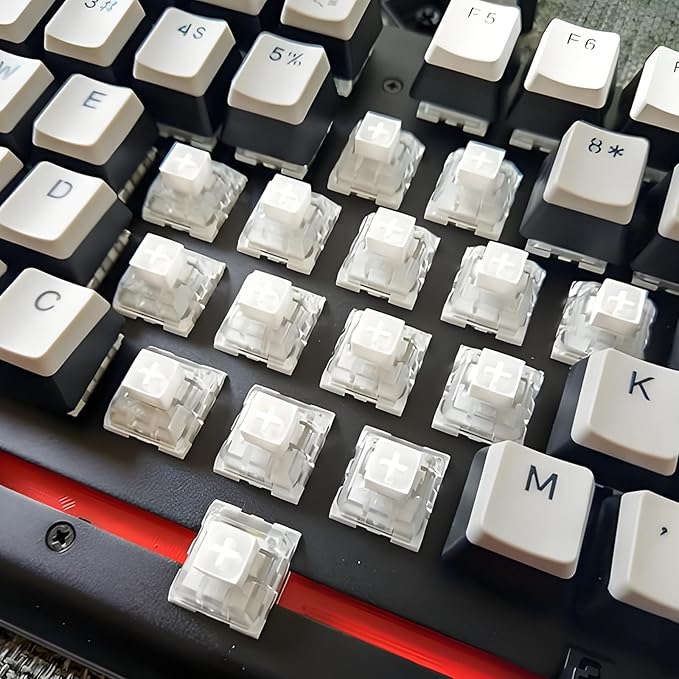Kailh Box White Clicky Switch Mechanical Keyboard Switches for Gaming & Typing | Hot-Swappable, Dustproof, 3-Pin & 5-Pin Compatible（90pcs）