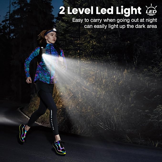 Wearable Waterproof Bluetooth Speaker with RGB/Flashlight-Clip-On Portable Speaker (Non-Magnetic)-Built-in Noise Reduction Mic for Hands-Free Music/Calls-for Work/Riding/Golf/Outdoor (Black)
