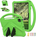 Kids Case for iPad Pro 11-Inch 2022/2021/2020/2018 (4th/3rd/2nd/1st Generation) & iPad Air 5th/4th Gen Case 2022/2020 10.9" with Kickstand/Handle/Pencil Holder Stand Girl Boy Cover, Green