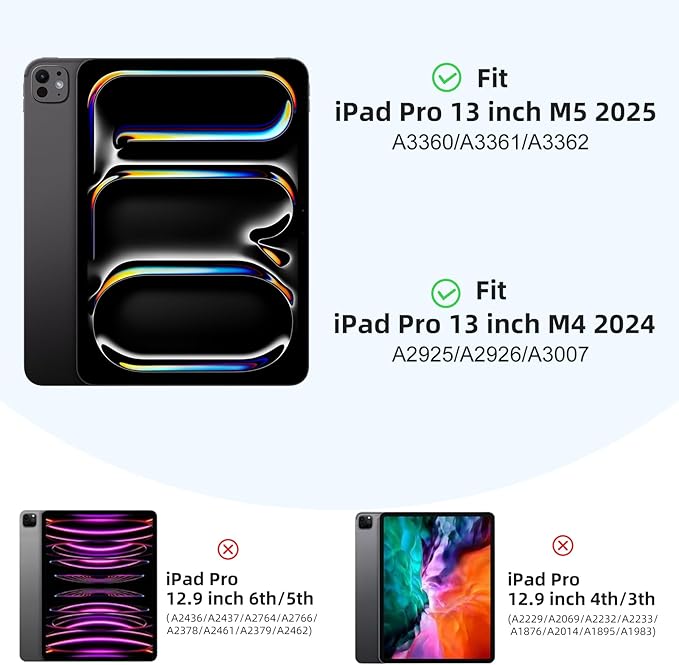 Akkerds Compatible with iPad Pro 13 Inch Case (M5/M4) 2025/2024, for iPad 13 Pro Case with Pencil Holder, Slim Trifold Stand Protective Cover with Soft TPU Back, Auto Wake/Sleep (WineRed)