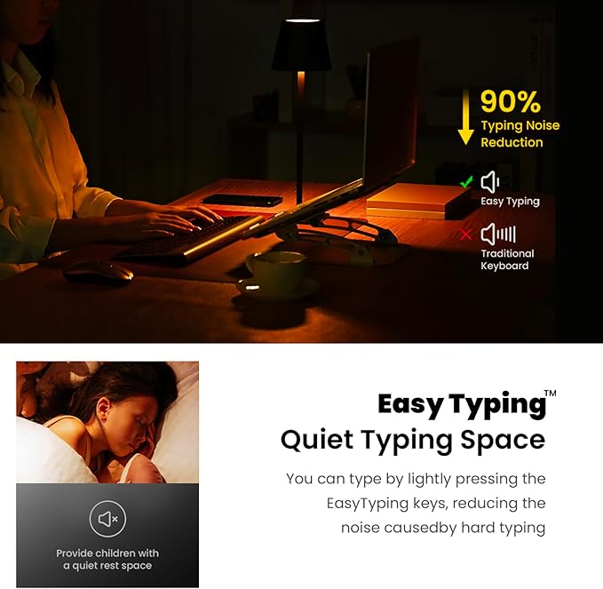 cimetech EasyTyping KF10 Wireless Keyboard and Mouse Combo, [Silent Scissor Switch Keys][Labor-Saving Keys] Ultra Slim Wireless Computer Keyboard and Mouse, Easy Setup for PC/Laptop/Windows - Wine Red