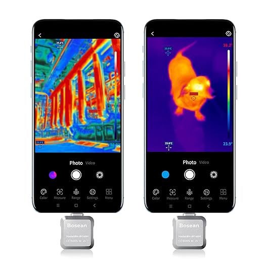 Thermal Imaging Camera for Android Smartphones, 160 x 120 IR High Resolution, Portable Thermal Imager with Type-C Port, Infrared Test Report, -4°F~1022°F Temperature Range