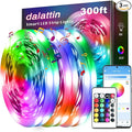 dalattin Led Lights for Bedroom 300ft, Smart Led Strip Lights with App Control Remote, RGB LED Light Strips, 24V Led Strip Lights for Room Decoration Party, Holiday Decor(3 Rolls of 100ft)