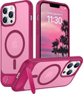 Magnetic Compatible with iPhone 13 Pro Max Case, [Built-in Invisible Kickstand][Compatible with MagSafe] [Military Grade Shockproof] Slim Translucent Matte Phone Case for iPhone 13 Pro Max 6.7"