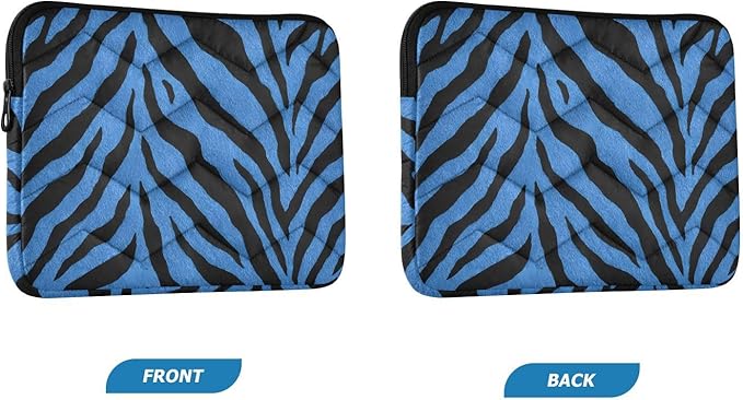 Laptop Case Sleeve, Blue Tiger Print Black Wild Animal Shockproof Protective Computer Carrying Cover, Briefcase Handbags 13-13.3inch Laptop Sleeve Bag