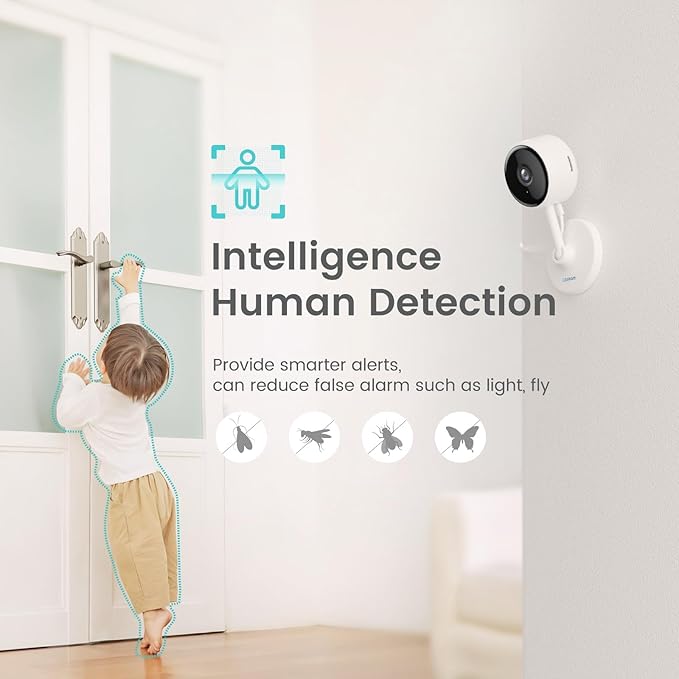 litokam Indoor Cameras for Home Security with Night Vision, Pet Cam with Phone App, Indoor Security Camera, Motion Detection, 2-Way Audio, WiFi Camara Home Cams 1080P