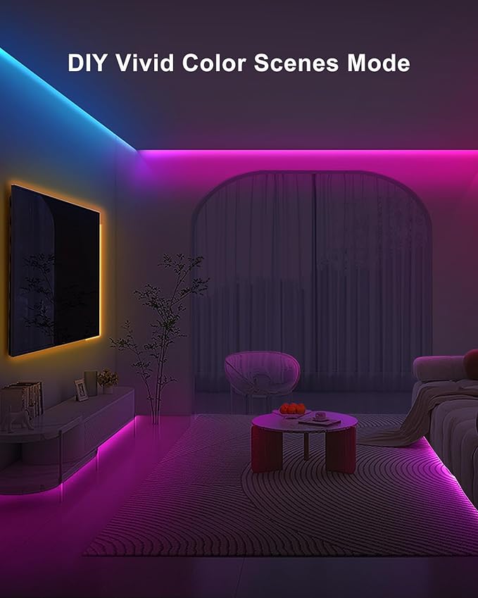Tatazone 32.8ft Bluetooth RGB COB Led Strip Lights with Remote, Dimmable Smart App Led COB Light Strip, Color Changing Music Sync, Indoor RGB Led Lights for Bedroom, Home Decor, Party
