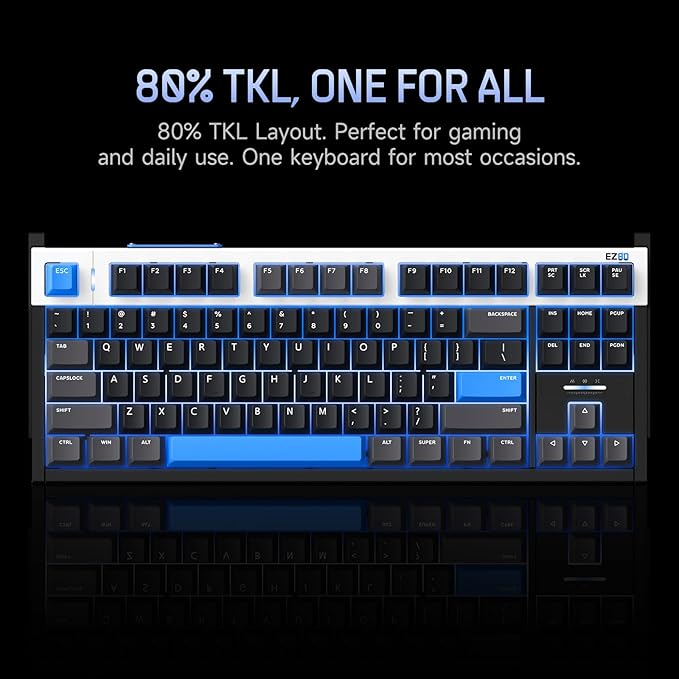 IQUNIX EZ80 Hall Effect Gaming Keyboard Wired, 75% Magnetic Keyboard with Rapid Trigger, RGB Backlit Hot-Swappable Linear Switches, Aircraft-Grade Aluminum Body (Magnetic Jade Pro)