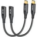 USB4 USB C Extension Cable [1.65FT, 2-Pack], 40Gbps High-Speed Data, 240W Charging, 8K/4K Video, Type-C Male to Female Extender for SanDisk SSD/USB-C Flash Drive,Samsung T7/T9,MacBook,Hub,Meta Quest3