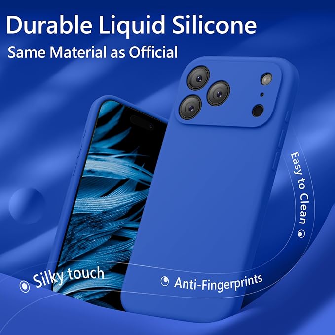 FireNova Magnetic for iPhone 17 Pro Max Case, Compatible with MagSafe, [Integrated Silicone Camera Control Button] [Camera Protection] Anti-Scratch Microfiber Lining Phone Case, 6.9", Klein Blue