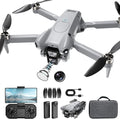 PRO Drone with Camera for Adults 4K,Brushless Motors Drone for Kids Beginners,40mins Flight Time with 2 Batteries,FPV Foldable RC Quadcopter,Toys Gifts for Teen Boys Girls, Beginner（Titanium gray）