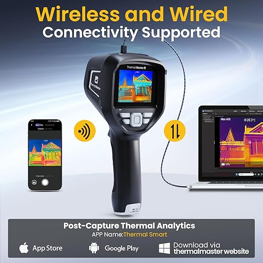 Thermal Master Handheld Thermal Camera, 512×384 X³IR Resolution, Thermal Imaging Camera with 2MP Visual Camera, 640×480 3.5" IPS Screen Thermal Imager with Laser, -4℉to 1022℉, 60Hz, 35mK(Thor 001)