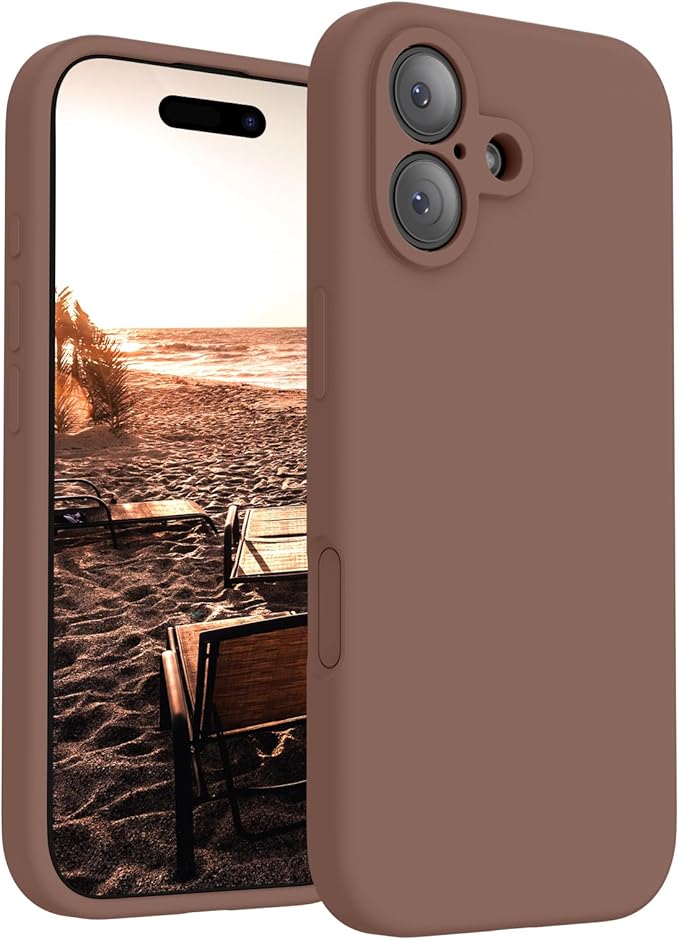 FireNova Magnetic for iPhone 17 Case, Compatible with MagSafe, [Integrated Silicone Camera Control Button] [Camera Protection] Anti-Scratch Microfiber Lining Phone Case, 6.3", Light Brown