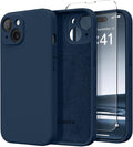 Magnetic for iPhone 14 Case, Compatible with MagSafe, [Full Camera Protection][Screen Protector] Silicone Shockproof Protective Phone Case for iPhone 14 6.1 inch, Cobalt Blue