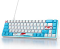 Owpkeenthy Wired 65% Mechanical Gaming Keyboard with Blue Switch 60% Ultra Compact RGB Gaming Keyboard Backlit Keys N-Key Rollover for PC PS5 Xbox(Blue/ 68 Blue Switch)