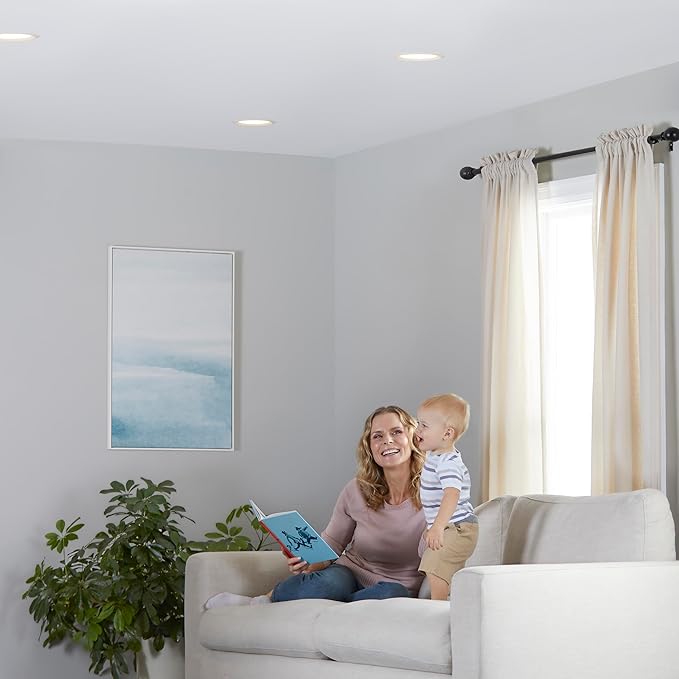 Amazon Basics Smart BR30 LED Light Bulb, Color Changing, 9W (60W Equivalent), 800LM, Works with Alexa Only, 2.4 GHz Wi-Fi, No Hub Required, 1 Pack
