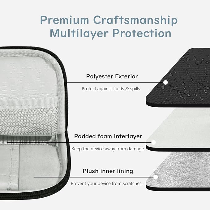 Dadanism 13 Inch Tablet Sleeve Padded Carrying Case for New iPad Air 13" M4/M3 2026/2025, iPad Pro 13" M5/M4 2025/2024, Galaxy Tab S10+/S9 FE+/S9+ 12.4", Remarkable Paper Pro 11.8", Black