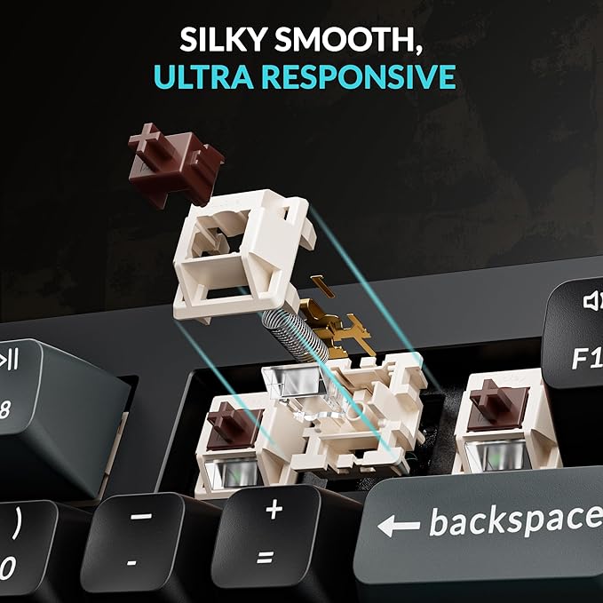 Keychron Q5 Ultra 8K Wireless Custom Mechanical Keyboard 2.4 GHz & Bluetooth 660Hr Battery Aluminum Body ZMK Launcher with Hot-swappable Brown Switches PBT Keycaps for Mac Windows Linux - Black