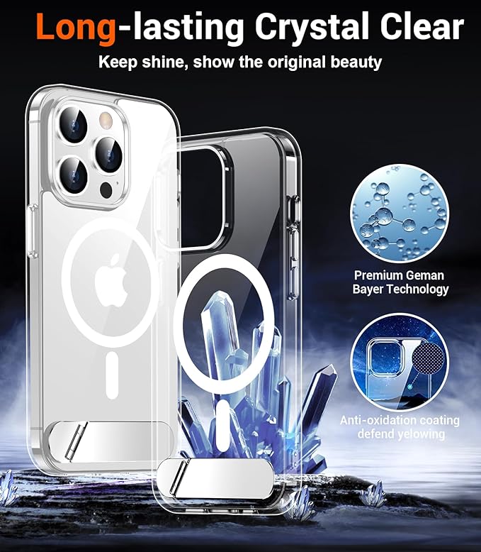 Magnetic Compatible with iPhone 13 Pro Case, [Built-in Invisible Kickstand][Compatible with MagSafe] [Military Grade Shockproof] Slim Thin Phone Case for iPhone 13 Pro 6.1"