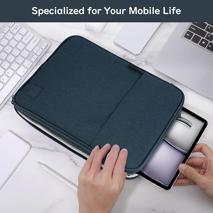 Dadanism 13 Inch Tablet Sleeve Padded Carrying Case for New iPad Air 13" M4/M3 2026/2025, iPad Pro 13" M5/M4 2025/2024, Galaxy Tab S10+/S9 FE+/S9+ 12.4", Remarkable Paper Pro 11.8", Indigo